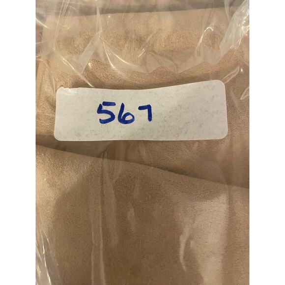 Zara Faux Suede Blush Pink Open Sweater Jacket Western Boho Fringe Size Small - Picture 16 of 16